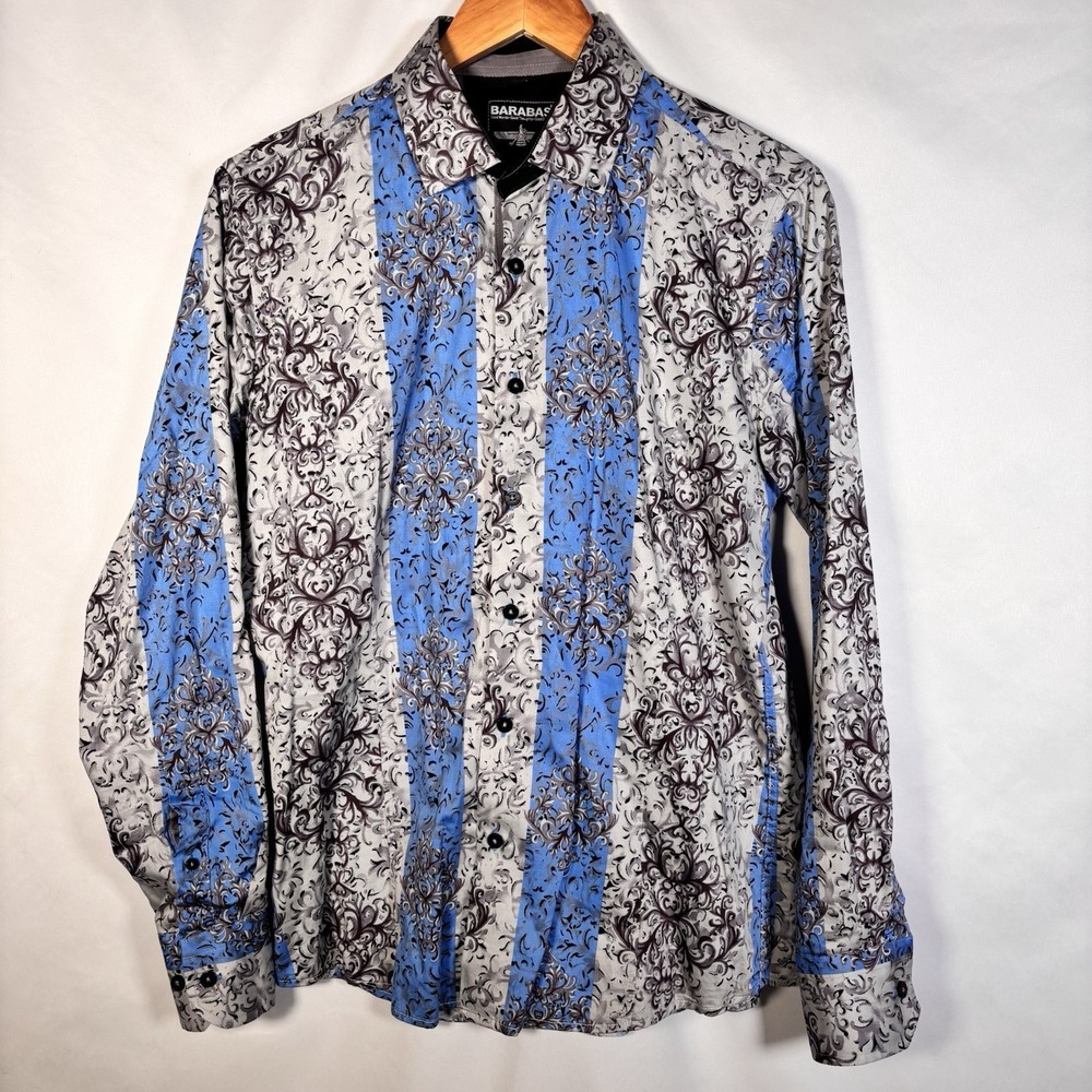 Barabas Shirt Mens Medium Fantasy Floral El Chapo Maximalist Button Up Bold